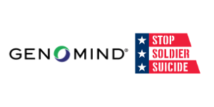 previous Genomind logo beside Stop Soldier Suicide logo