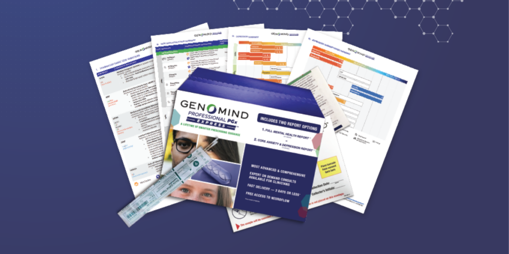 Genomind® Professional PGx Express™ test kit fanned open