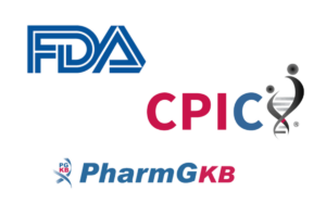 FDA, CPIC, and PharmGKB logo